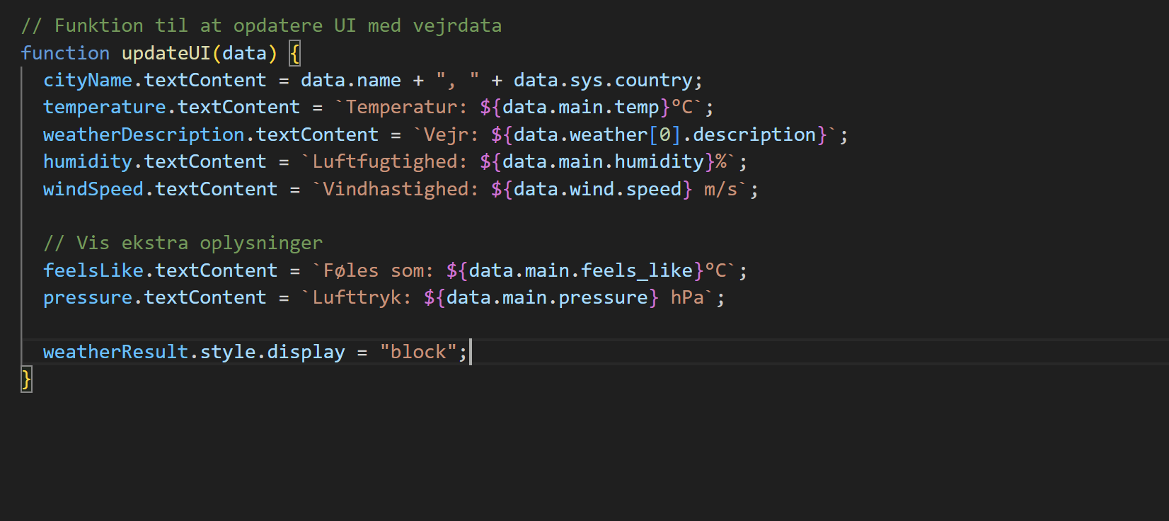 Opdater UI
